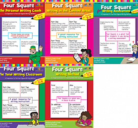 four square writing in the content areas 四方格写作法分级指导练习册 G5-9 共5册