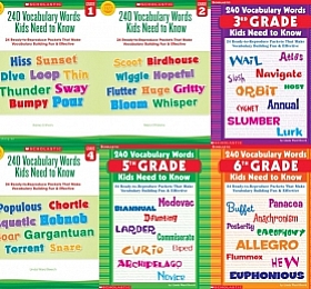 Scholastic 240 Vocabulary Words Kids Need to Know G1-G6 共6册