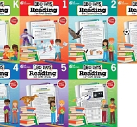 180 Days of Reading 阅读练习册 K-6 共7册 高清PDF 2023新版