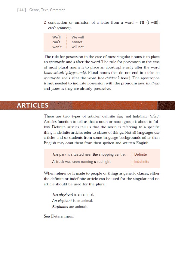 Genre text grammar technologies for teaching and assessing writing 