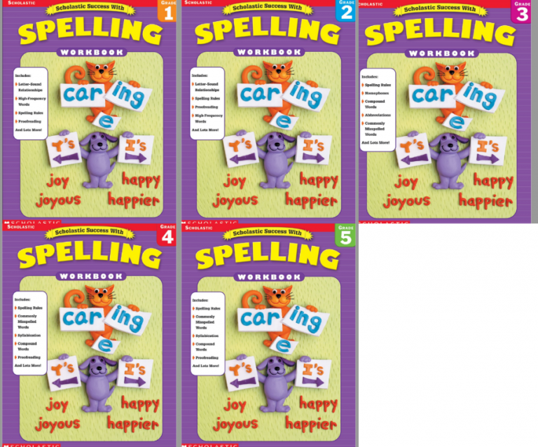 Scholastic Success With Spelling Workbook 1 5 